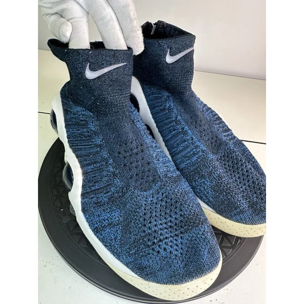 DAMAGED Blue Nike Flight Bonafide Shoes Mens 10.5 Athletic Zip 917742-400